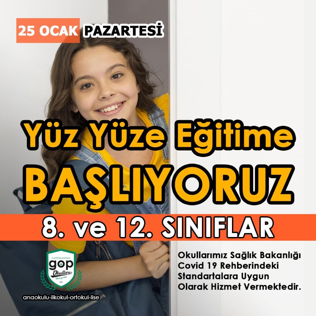 Yüz Yüze Eğitime Başlıyoruz