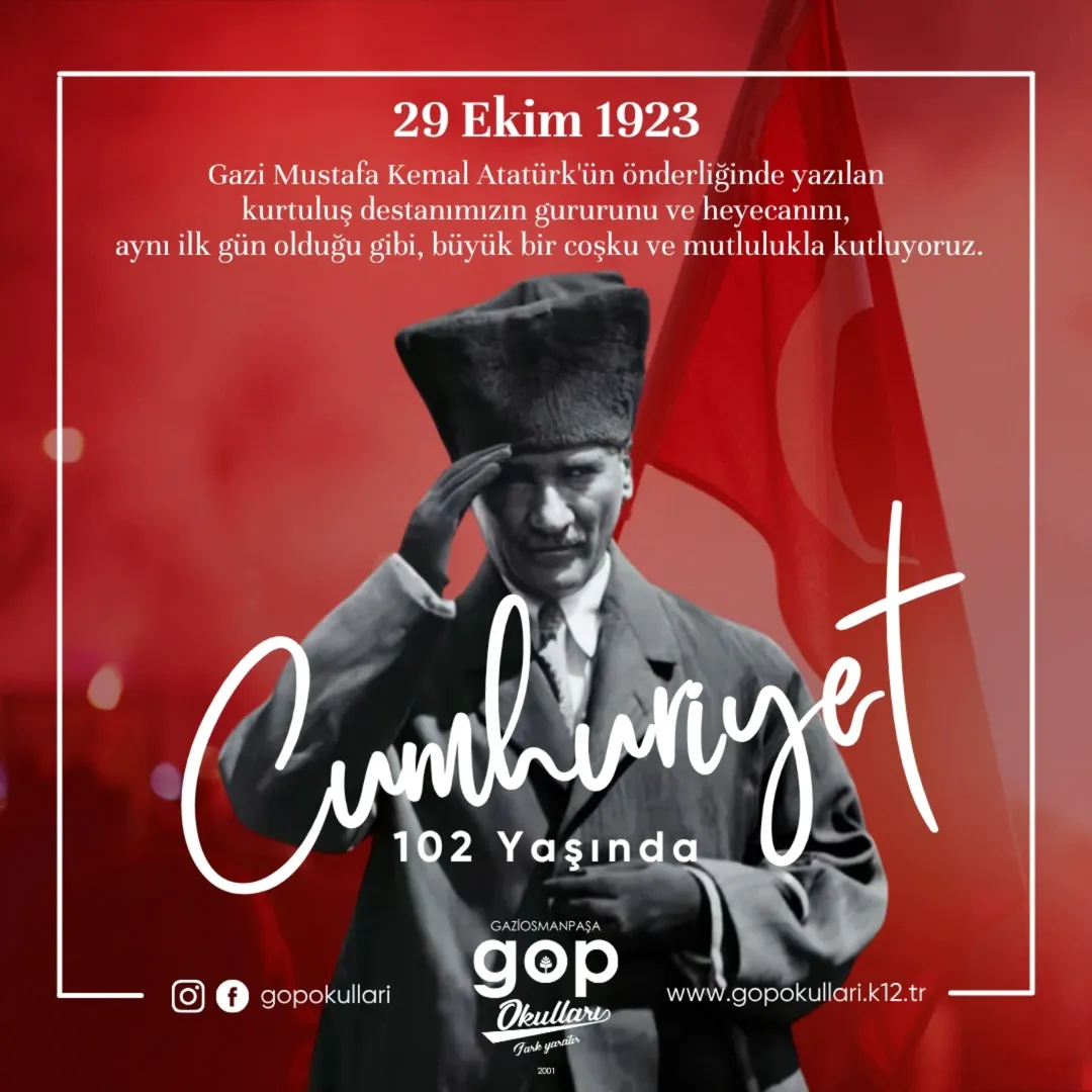 29 Ekim Cumhuriyet Bayramımız Kutlu Olsun